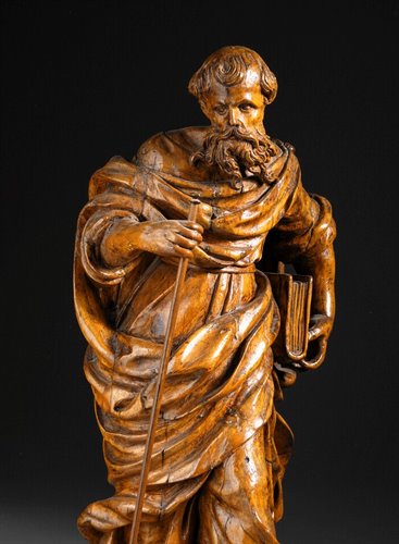 « Saint Paul l'Apôtre » Sculpture en bois massif 